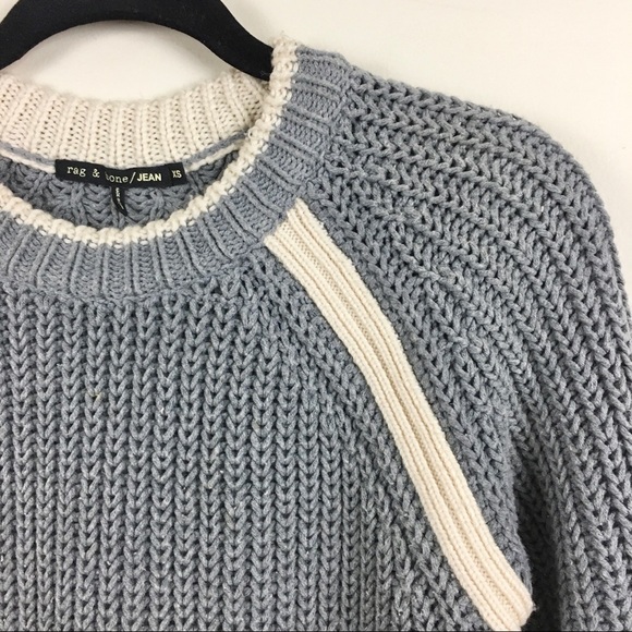 rag & bone/JEAN Camille Tunic Grey Chunky Knit Sweater - Picture 11 of 14